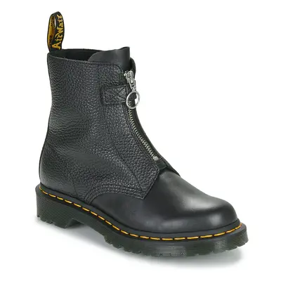 Dr. Martens  1460 FRONT ZIP BLACK WANAMA  Ghete Femei Negru