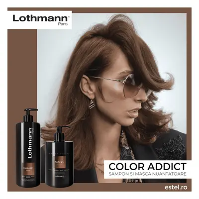 Sampon nuantator pentru par nuante maro Brown Addict Lothmann, 500 ml