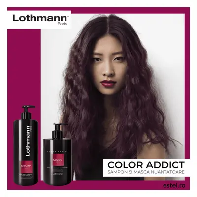 Sampon nuantator pentru par nuante rosu Rubi Addict Lothmann, 500 ml