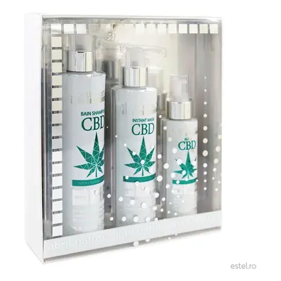 Set produse ingrijire cu ulei organic din seminte de canepa pentru par CBD Abril et Nature (Samp