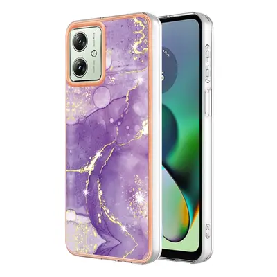 Husa de protectie IMD MARBLE pentru Motorola Moto G54 5G / G54 5G Power Edition PURPLE GOLD