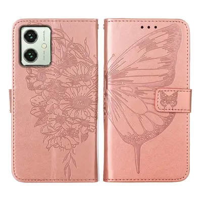 ART BUTTERFLY Husă portofel pentru Motorola Moto G54 5G / G54 5G Power Edition roz