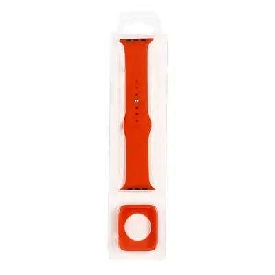 PROTEMIO COVER SET Curea + carcasa ceas Apple Watch / / / SE 44mm roșu