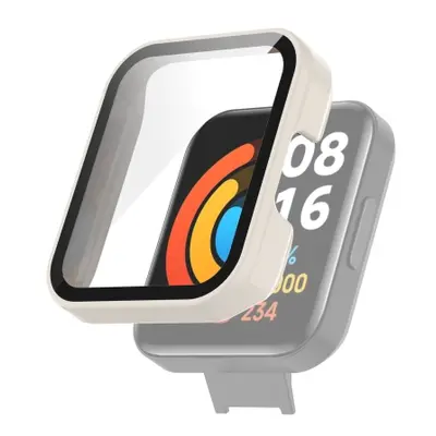 Husa din plastic cu sticla de protectie pentru Xiaomi Redmi Watch Lite alb