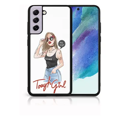 MY ART Husă din silicon Samsung Galaxy S21 FE 5G TOUGH GIRL (131)