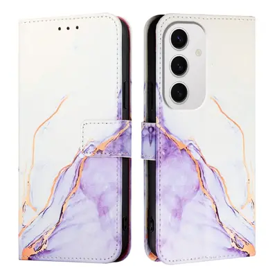 ART MARBLE Husă portofel pentru Samsung Galaxy S24 FE 5G WHITE PURPLE