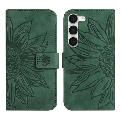 ART SUN FLOWER Husa portofel cu curea Samsung Galaxy S23 5G verde