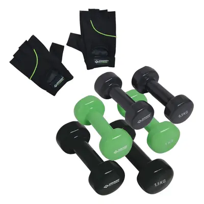 Vinyl Hantel-Set + Fitness Gloves