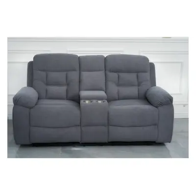 Canapea cu Recliner Miria 2L, 186x97x95 cm, Gri