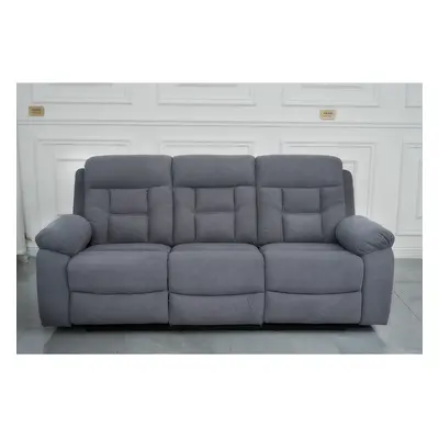 Canapea cu Recliner Miria 3L, 214x97x95 cm, Gri