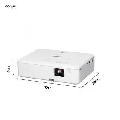 Proiector Epson CO-W01, 3LCD, 3.000 lumeni/ 2.000 Ecomode, WXGA, HD ready, 16:10, lampa 6.000 or