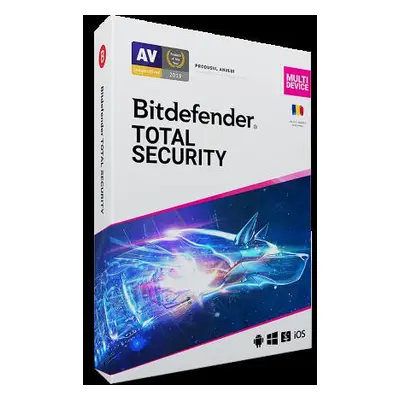 Licenta retail Bitdefender Total Security - protectie anti-malwarecompleta pentru Windows, macOS