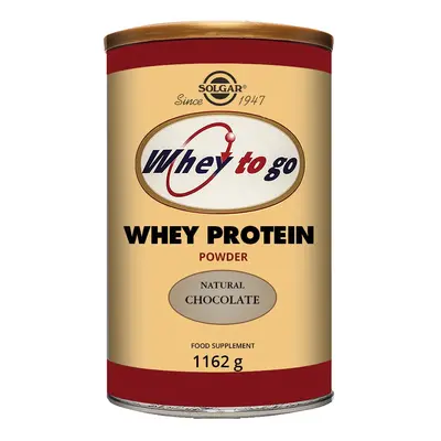 Whey To Go Proteine din zer praf Solgar 3673 1162 g Ciocolată