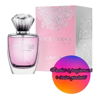 Set 4 Apa de parfum Vice Versa Rose, Revers, Femei, 100 ml + Tester 100 ml GRATUIT