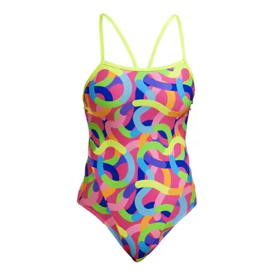 Funkita curly wurly single strap one piece xl - uk38