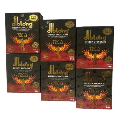 Set 6 Bucati- Ciocolata Afrodisiaca Barbati DIBLONG Energy Chocolate 24 gr.