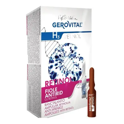 Gerovital H3 Retinol Fiole Antirid cu Retinol 10 fiole 2 ml