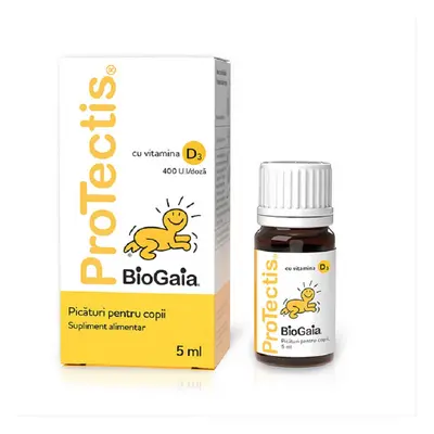 ProTectis picaturi probiotice pentru copii cu vitamina D3 x 5ml