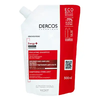 VICHY Dercos Rezerva Sampon Energizant Energy+ împotriva căderii părului cu Aminexil 500 ml