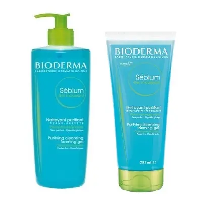 Bioderma Sebium OFERTA gel spumant tub 200ml + Gel spumant cu pompita 200ml