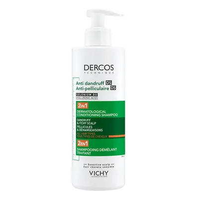 Vichy Dercos 2 in 1 Sampon si Balsam anti-matreata pentru toate tipurile de par 390 ml