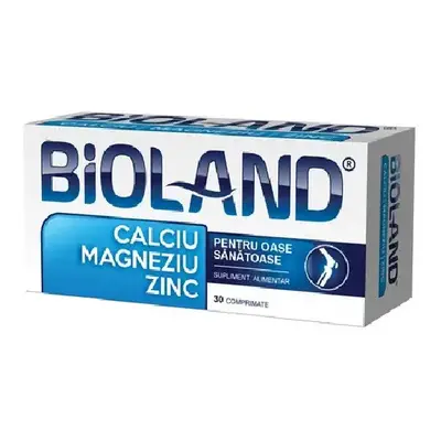 Bioland Calciu + Magneziu + Zinc 30 comprimate Biofarm