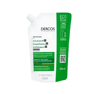 Vichy Dercos Sampon Anti-matreata DS par uscat, format ECO 500 ml