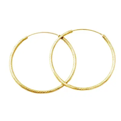 Beneto Cercei aurii inele din argint AGUC1240/N-GOLD 4,5 cm