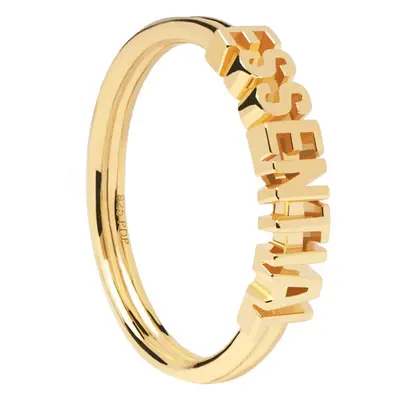 PDPAOLA Inel elegant placat cu aur ESSENTIAL Gold AN01-608 mm