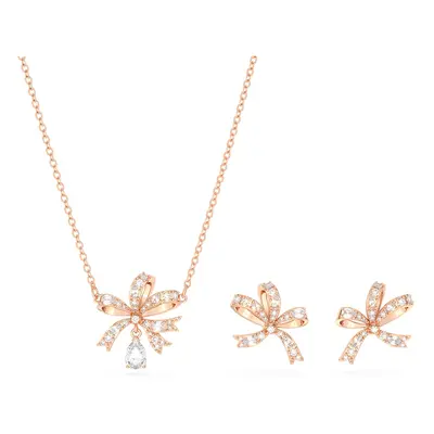 Swarovski Set frumos de bijuterii cu fundiță Volta (colier, cercei)