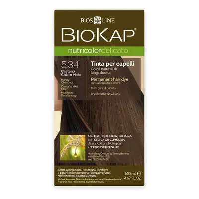 Biokap NUTRICOLOR DELICATO -Vopsea de păr- 5.34 Miere, castanie ml