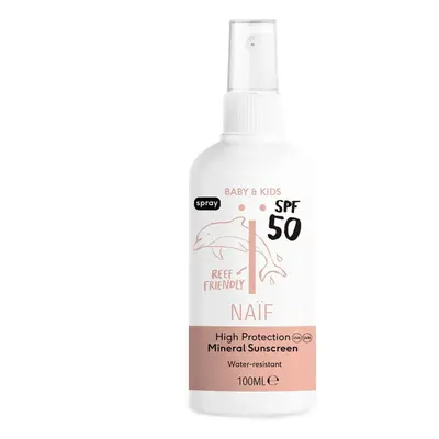 NAÏF Spray de protecție solară pentru copii și bebeluși SPF Baby & Kids (Mineral Sunscreen) ml