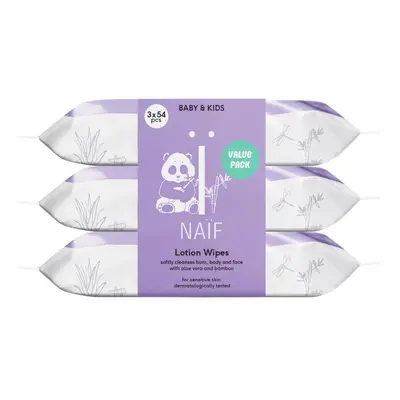 NAÏF Șervețele umede cu Aloe Vera pentru copii si bebeluși Baby & Kids (Lotion Wipes) x buc