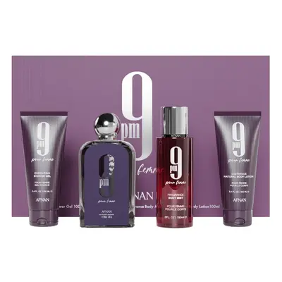 Afnan 9PM Pour Femme - EDP ml + gel de duș ml + voal de corp ml + loțiune de corp ml