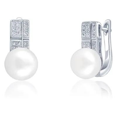 JwL Luxury Pearls Cercei frumoși cu perle și zirconii JL0644