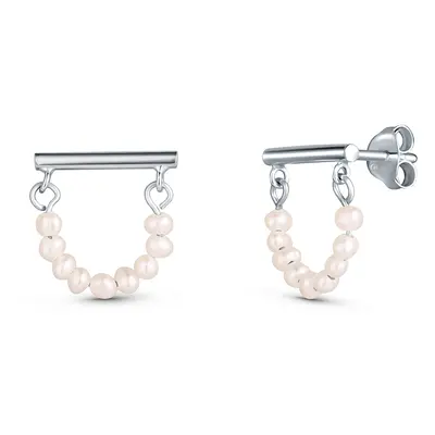 JwL Luxury Pearls Cercei minimaliști din argint cu perle autentice JL0830