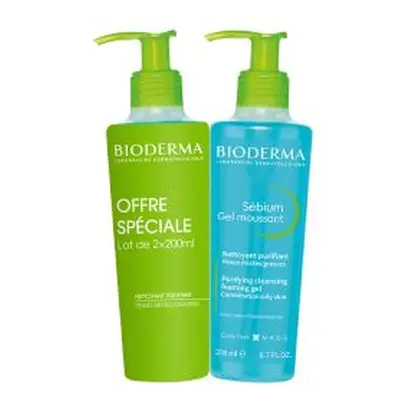 Bioderma Set de geluri spumante de curățare pentru ten mixt sau gras Sébium Gel Moussant Duo