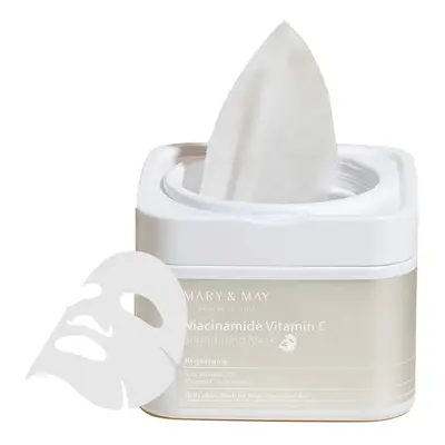 MARY & MAY Mască de față iluminatoare Niacinamide Vitamina C (Brightening Mask) buc