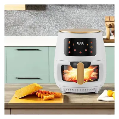 Friteuza cu aer cald, S-18 Air Fryer, 2400W, afisaj digital, LCD Touch control