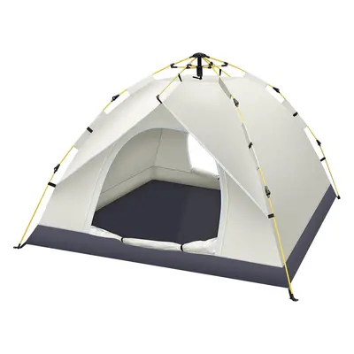 Cort camping 3-4 persoane cu deschidere automata pop-up, impermeabil, protectie UV, 2 usi