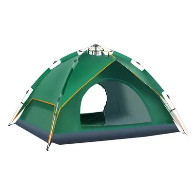 Cort camping 3-4 persoane cu deschidere automata pop-up, impermeabil, protectie UV, 2 usi