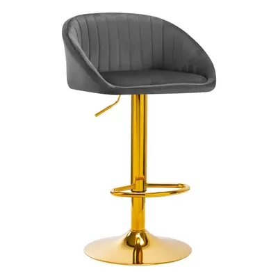 Scaun de bar QS-B16G velvet gri