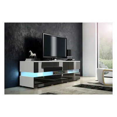 Inter (Comoda Tv) White/Black High Gloss