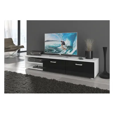 Magic Mag-03 (Large Comoda Tv) White/Black High Gloss