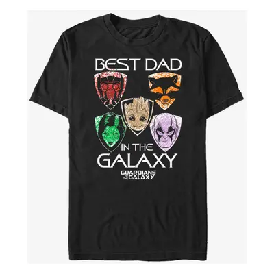 ZOOT.Fan Marvel Best dad in the galaxy Strážci Galaxie Tricou Negru