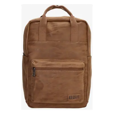 Enrico Benetti Rotterdam 13" Notebook Backpack Camel Rucsac Maro