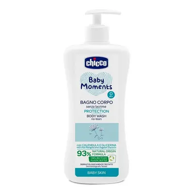 Gel de dus si sampon 2 in 1 fara lacrimi Chicco Baby Moments Baby Skin, 750ml, 0 luni+