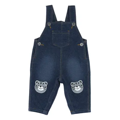 Salopeta bebe Chicco din denim stretch, Albastru Inchis, 95645-66MFCO