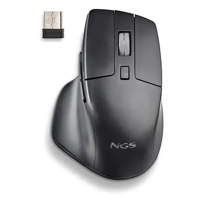 Mouse wireless reincarcabil, bluetooth 5.0, hit-rb, 1600dpi, silent click, negru, ngs