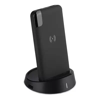 POWER BANK 8000MAH INCARCARE WIRELESS MODEL STAND - NEGRU